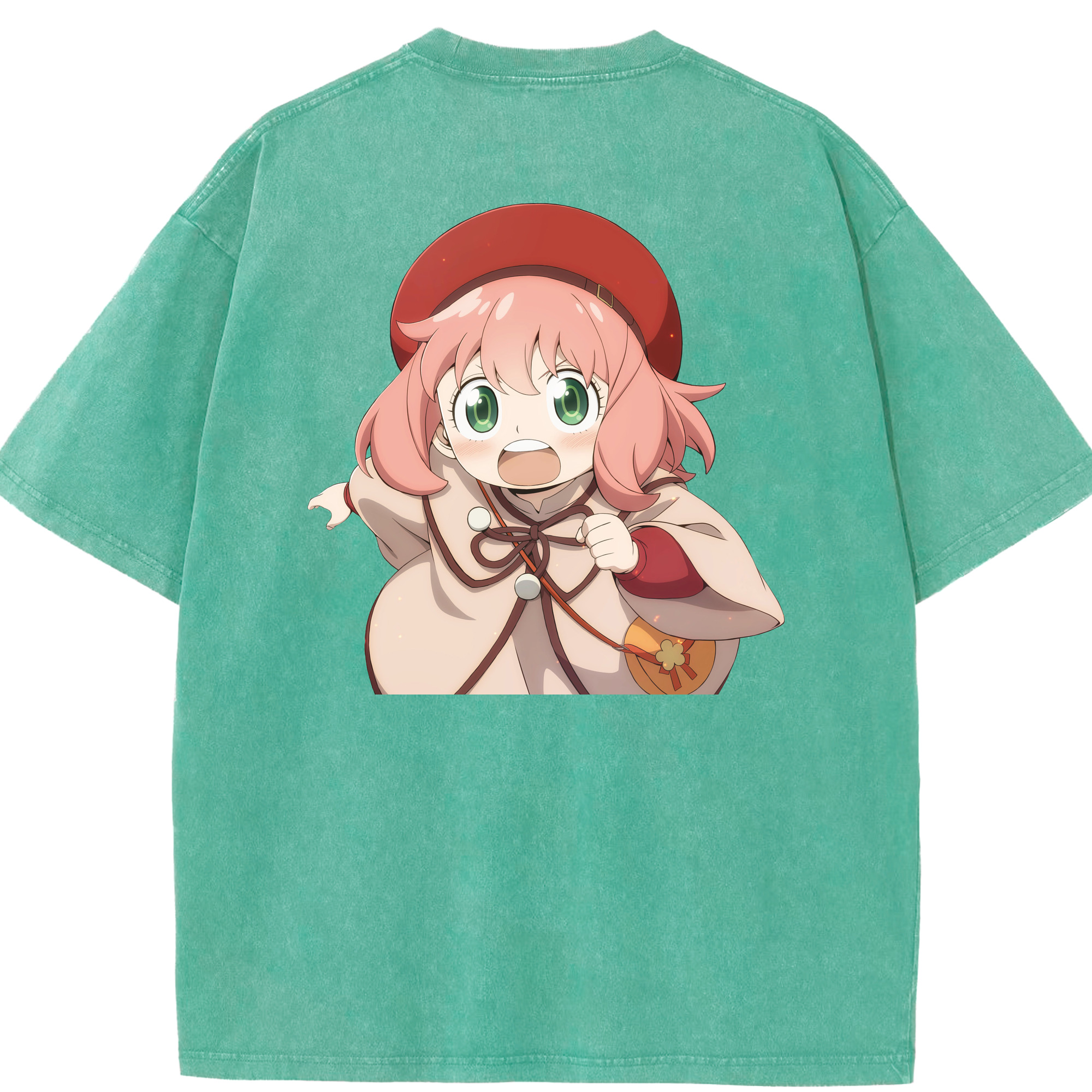 （画像用） SPY×FAMILY间谍家家酒 綿100% ヴィンテージ風 半袖Tシャツ（背面プリント）